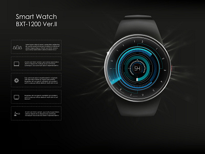 Realistic illustration of smart watch concept.