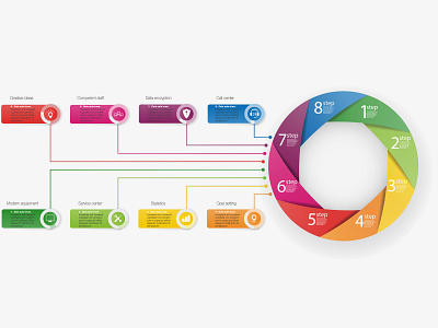 Business infographic concept. Circle elements for infographic.