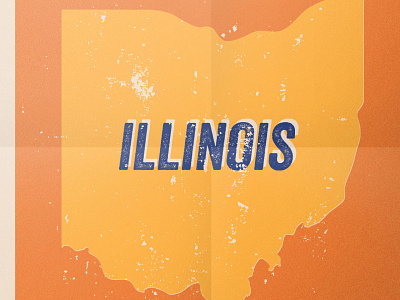 Illinois illinois ohio poster states