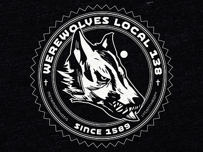 Werewolves Local 138 illustration misfits t shirt union union logos werewolf wolf