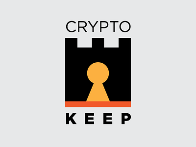 Cryptokeep castle crypto cryptocurrency lock logo