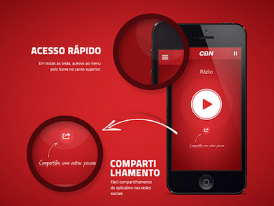 App Rádio CBN aplicativo app mobile radio