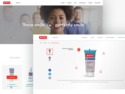 Bitufo Website clean dental line design e commerce layout product sales page tooth website