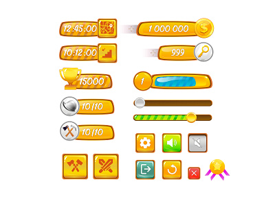UI set of buttons buttons design game design game ui ui