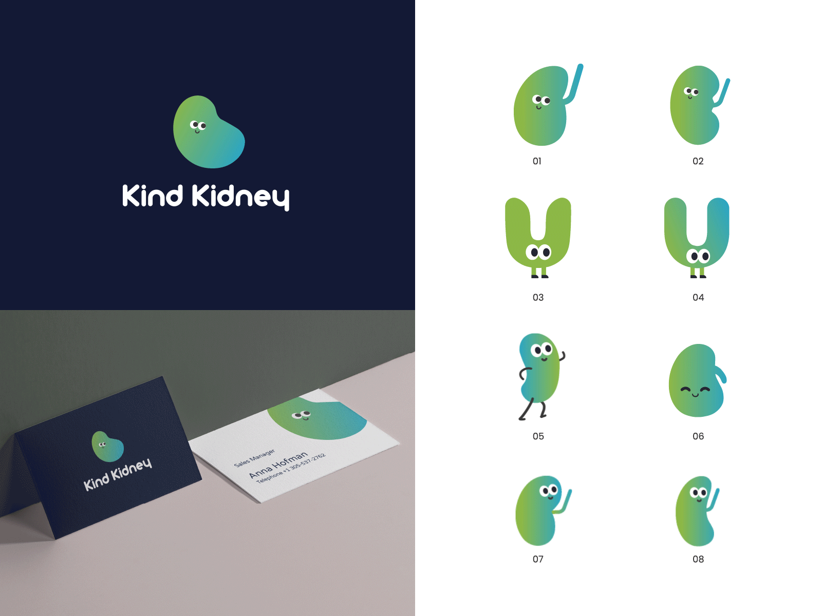 Kind Kidney branding design flat graphic design illustration logo minimal ui vector
