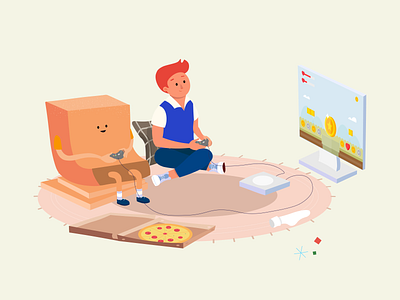 Gamers branding design flat illustration ui vector web