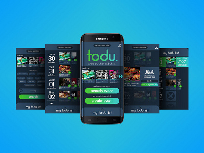 Todu - event organizer app app concept branding graphic design ui ux
