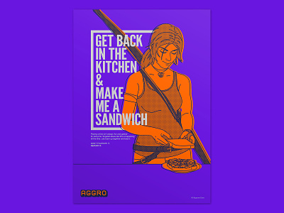 Aggro - Poster 01 / get back in the kitchen awareness call to action graphic design graphic art illustraion layout poster typogaphy video game