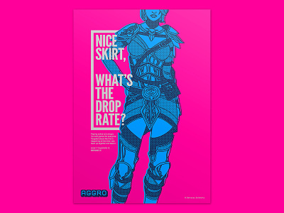 Aggro - Poster 03 / nice Skirt awareness call to action graphic design graphic art illustration layout poster typogaphy video game