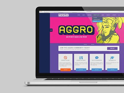 Aggro - Website mock-up awareness call to action graphic design layout ui ux website website concept