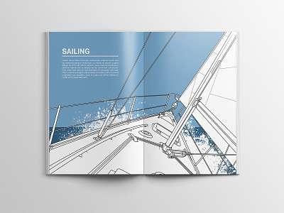 Sailing illustration for hobby book briefbox editorial editorial art editorial design graphic design illustration