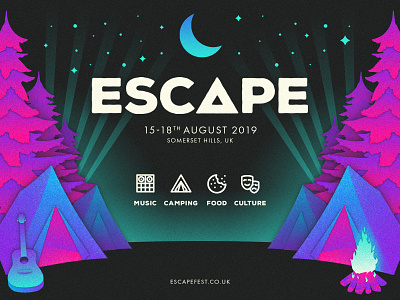 Escape Festival Branding branding briefbox graphic design icon iconography illustration layout poster typogaphy