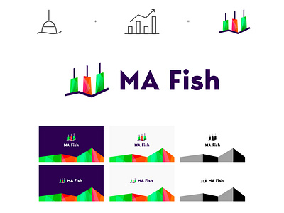 🎨 Дизайн логотипа системы управления капиталом «MA Fish» design logo vector
