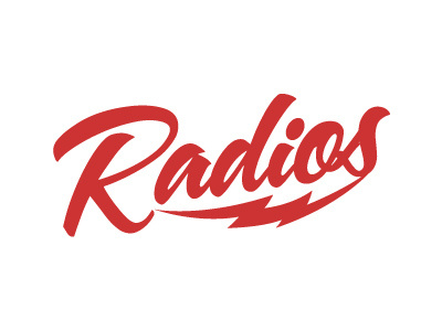 Radios lightning radios script signage
