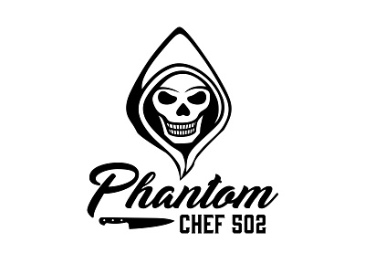 Phantom Chef Logo chef logo louisville phantom restaurant skull