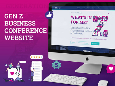 Generation Z Conference landing page landing page website design