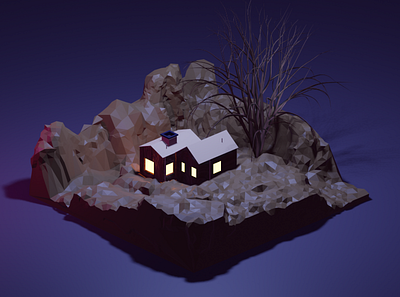 house 3d 3d art 3d artist 3dblender 3dillustration blender blender3d blender3dart lowpoly