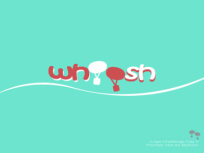 Whoosh balloon branding dailylogochallenge flat hot air balloon icon illustration logo vector