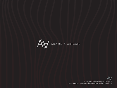 Adams & Abigail branding dailylogochallenge design fashion flat icon illustration logo typography vector