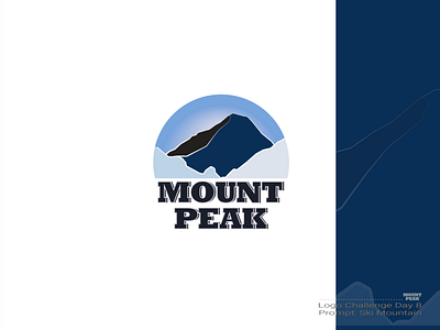 Mount Peak branding dailylogochallenge design flat icon illustration logo mount ski typography vector
