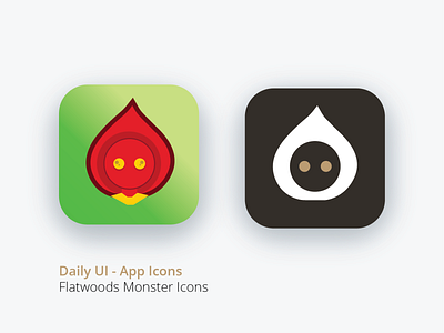 Daily UI - 004 - App Icon - Flatwoods Monster Icons cryptid daily ui daily ui 004 daily ui challenge flatwoods monster ui ux ui