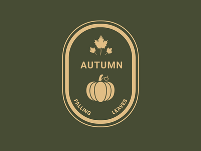 Autumn Badge autumn badge badge design design fall illustration retro weekly warmup