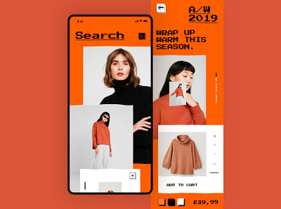 Fashion App Concept app bitmap concept distort effect fashion font ui