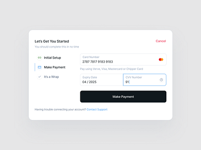 Simple Payment Widget add card card credit card modal debit card modal payment