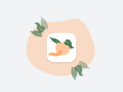 App Icon for Nutrition App app design branding clean dailyui design icon ios apps logo minimal peach ui ux