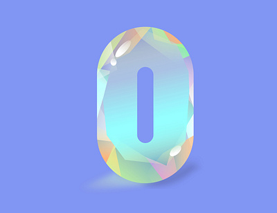 O for Opal 36daysoftype clean color cut stones gemstones illustrator opal opal stone stones