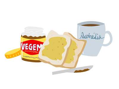 An Austrailian Breakfast breakfast food fun illustration vector