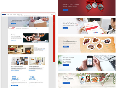 Canada Post Website Banners
