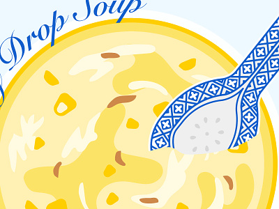 Egg drop soup asian food graphic art illustration soup vector