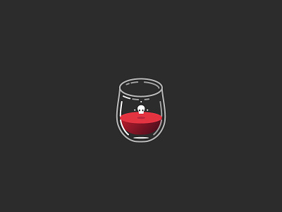 Wine with skull cup dark glass red sadness skull wine