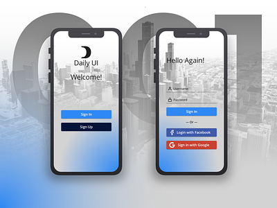 Daily UI Challenge 001 - Sign in app dailyui ui ux