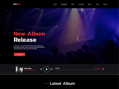 Music Website Design branding design ui ux website