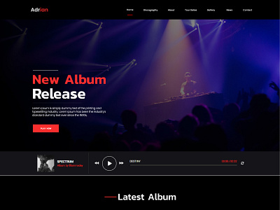 Music Website Design