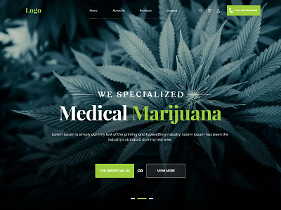 Marijuana Website Layout design typography ui ux website