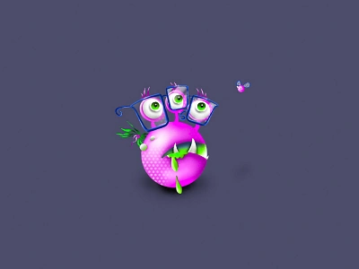 Monster 2d 2d character 3d adobe illustrator branding cartoon character design funny game game character graphic graphic design illustration illustrator logo monster personage vector web