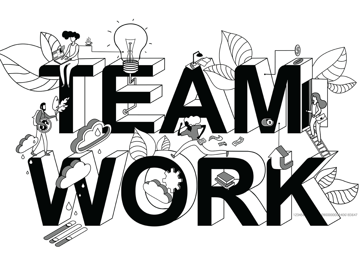 TeamWork Illustration by Natalia Mlodetski on Dribbble