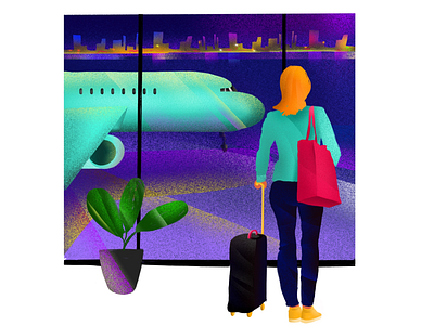 Airport 2d airport art artwork design digitalart drawing flat graphic illustration ipad new style ui web wip