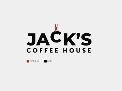 Jack's Coffee House Logo black coffee house logo red