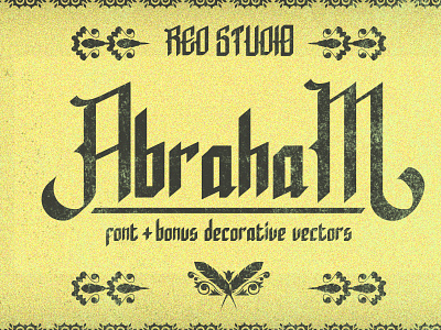 Abraham Font + Bonus decor glyph glyph handwritting roman swash typeface vector victory vintage