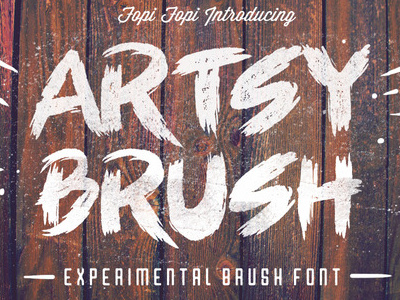 Artsy Brush brush design font handmade oldschool retro vector vintage