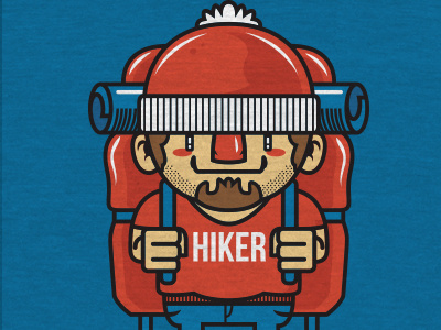 Hiker design flat hiking illustration vector