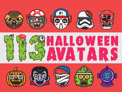 Halloween Avatars + Free Font avatar character dracula frankenstein halloween halloween character horror character november pumpkin skeleton strom troopers wolfman