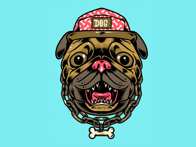 Pug Swag art design dog fivepanel forsale illustration layer psd pug vibrant