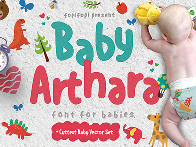 Baby Arthara Typeface + Bonus