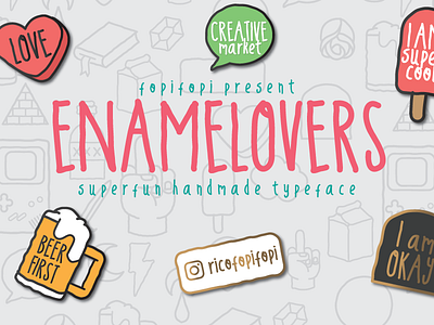 ENAMELOVERS typeface + Bonus