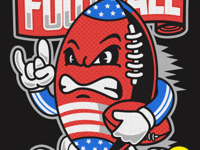 American Football art bonus cartoon cute design football football club fun illustration monster sport vector